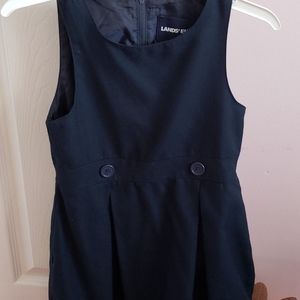 Lands End Girls solid jumper with pleats